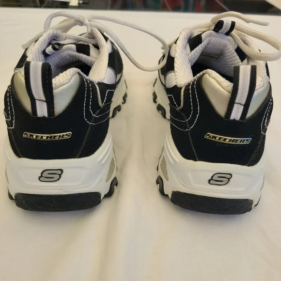 Skechers D'lites - Black & White Me Time Sneaker Size 7.5 - Picture 5 of 8